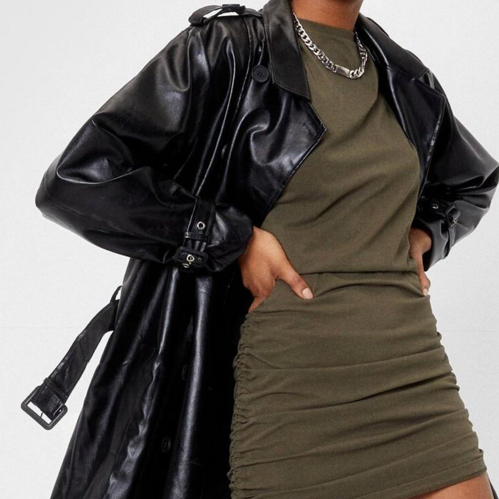 Leather trench